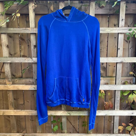 Free City Superfluff Lux Pullover Hoodie Electric Blue Size XL Cozy Minimalist - Picture 1 of 5